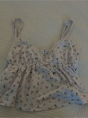 Women’s Floral Lace-Trim Camisole Tank Top - Light Lilac